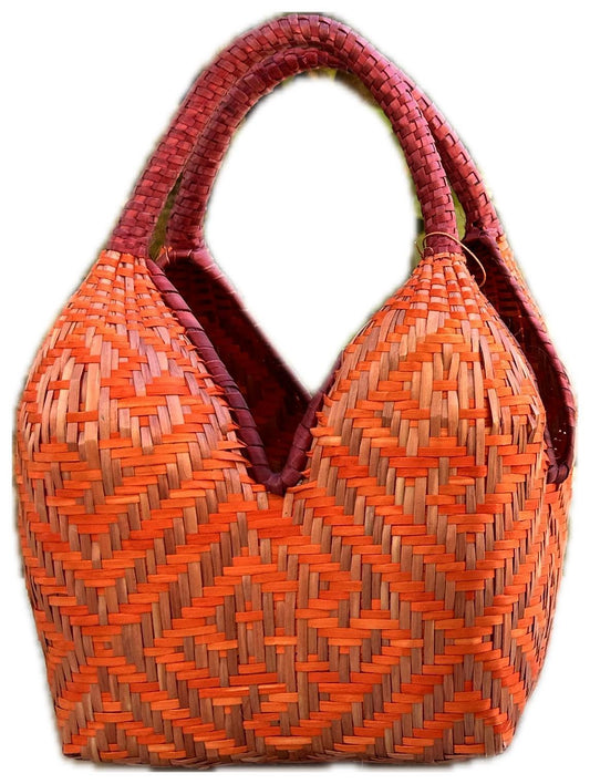 Bolso "Brunita" rosa y naranja